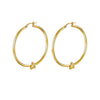 Women's Geometric Knotted Hoop Earrings In Iron With Stainless Steel Posts And Electroplated Gold And Silver Finish