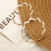 Women's Geometric Large Hoop Earrings With Faux Pearls Twisted Retro Street Style Alloy Jewelry