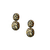Women's Geometric Leopard Print Pendant Earrings In Electroplated Iron With Steel Ear Posts Exaggerated Fashion Jewelry