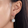 Women's Geometric Light Luxury Shiny Zircon Earrings Copper Jewelry