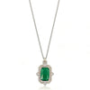 Women's Geometric Light Luxury Style Titanium Steel Necklace With Flower Pattern And Inlaid Zircon Pendant On Water Wave Chain