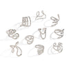 Women's Geometric Line Silver Steel Ring With Electroplating Popular Rock Hiphop Jewelry