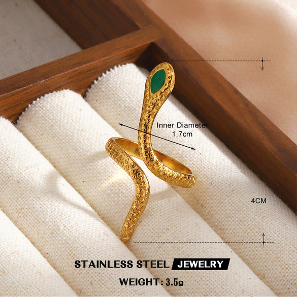 Women's Geometric Line Stainless Steel Ring With Gemstone Accents And Gold Tone Electroplated Finish