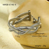 Women's Geometric Mesh Stainless Steel And 18K Titanium Steel Electroplated Bracelet With Personality Exaggerated Highend Sense And Not Fading Hollow Design