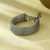 Women's Geometric Mesh Stainless Steel And 18K Titanium Steel Electroplated Bracelet With Personality Exaggerated Highend Sense And Not Fading Hollow Design