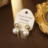 Women's Geometric Metal And Pearl Earrings Copper Alloy Electroplating