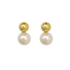 Women's Geometric Metal And Pearl Earrings Copper Alloy Electroplating