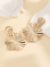 Women's Geometric Metal Pearl Earrings With Electroplated Finish Exaggerated Retro Fashion Statement Jewelry