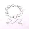 Women's Geometric Metal Ring Waist Chain Belt With Electroplated Finish And Hook Fastening Street Style Skirt Accessory
