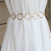 Women's Geometric Metal Ring Waist Chain Belt With Electroplated Finish And Hook Fastening Street Style Skirt Accessory