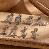 Women's Geometric Metal Titanium Steel Electroplating Piercing Earrings