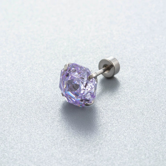 Women's Geometric Metal Titanium Steel Zircon Earrings