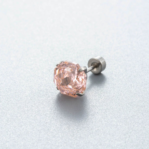 Women's Geometric Metal Titanium Steel Zircon Earrings
