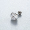 Women's Geometric Metal Titanium Steel Zircon Earrings