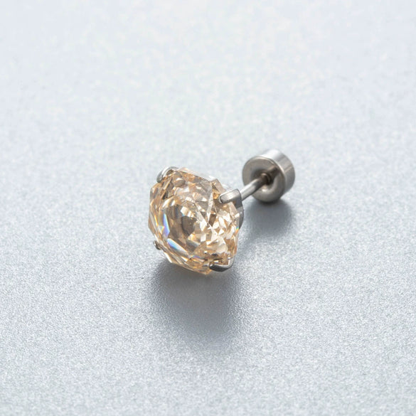 Women's Geometric Metal Titanium Steel Zircon Earrings
