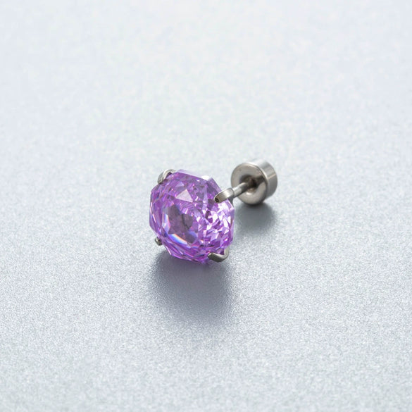 Women's Geometric Metal Titanium Steel Zircon Earrings