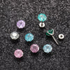Women's Geometric Metal Zircon Earrings With Titanium Steel Screws And Rosecut Treatment