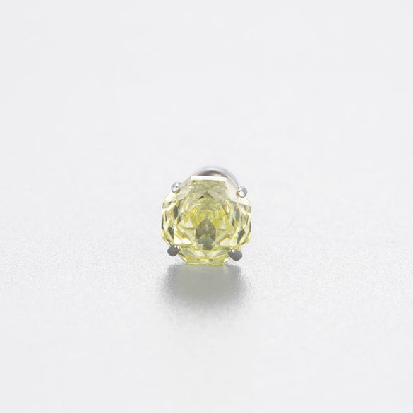 Women's Geometric Metal Zircon Earrings With Titanium Steel Screws And Rosecut Treatment