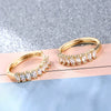 Women's Geometric Micro Set Earrings With Electroplated Finish Fashion Exquisite Gold Tone Earrings