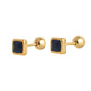 Women's Geometric Minimalist Titanium Steel Birthstone Earrings And Necklace With Diamond Treatment