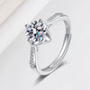 Women's Geometric Moissanite Ring 925 Sterling Silver Electroplated