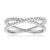 Women's Geometric Moissanite S925 Sterling Silver Ring With Electroplating
