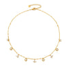 Women's Geometric Moon Butterfly And Water Droplet Necklace With Cubic Zirconia Rhinestones And Pearls In Electroplated Stainless Steel
