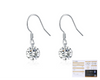 Women's Geometric Mosan Diamond Earrings S925 Sterling Silver