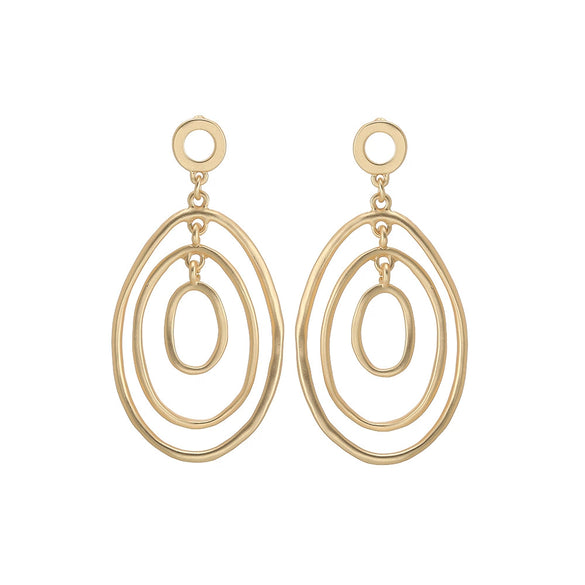 Women's Geometric Multilayer Long Drop Earrings Exaggerated Fashion Alloy Ear Pin Jewelry