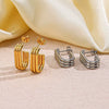 Women's Geometric Multilayer Stainless Steel Real Gold Plated Earrings