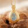 Women's Geometric Natural Amethytetine Pendant Necklace In S925 Sterling Silver With Gem And Crystal Design