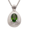 Women's Geometric Natural Amethytetine Pendant Necklace In S925 Sterling Silver With Gem And Crystal Design