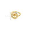 Women's Geometric Opening Ring Copper Stainless Steel Electroplating
