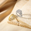 Women's Geometric Opening Ring Copper Stainless Steel Electroplating
