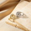 Women's Geometric Opening Ring Copper Stainless Steel Electroplating