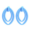 Women's Geometric Oval Metal Earrings With Electroplated Finish Irregular Minimalist Fashion Jewelry