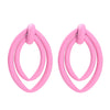 Women's Geometric Oval Metal Earrings With Electroplated Finish Irregular Minimalist Fashion Jewelry