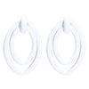 Women's Geometric Oval Metal Earrings With Electroplated Finish Irregular Minimalist Fashion Jewelry