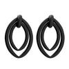 Women's Geometric Oval Metal Earrings With Electroplated Finish Irregular Minimalist Fashion Jewelry