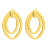 Women's Geometric Oval Metal Earrings With Electroplated Finish Irregular Minimalist Fashion Jewelry