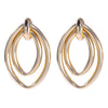 Women's Geometric Oval Metal Earrings With Electroplated Finish Irregular Minimalist Fashion Jewelry