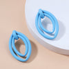 Women's Geometric Oval Metal Earrings With Electroplated Finish Irregular Minimalist Fashion Jewelry