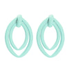 Women's Geometric Oval Metal Earrings With Electroplated Finish Irregular Minimalist Fashion Jewelry