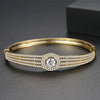 Women's Geometric Oval Zircon Bracelet Electroplated Copper Statement Jewelry Wholesale