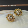 Women's Geometric Oval Zircon Earrings With 925 Silver Ear Needles Gold Plated Fashion Jewelry Wholesale