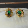Women's Geometric Oval Zircon Earrings With 925 Silver Ear Needles Gold Plated Fashion Jewelry Wholesale