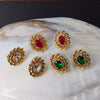 Women's Geometric Oval Zircon Earrings With 925 Silver Ear Needles Gold Plated Fashion Jewelry Wholesale
