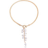 Women's Geometric Pearl Pendant Necklace With Electroplated Alloy Snake Bone Chain Fashion Jewelry