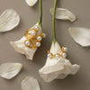 Women's Geometric Pearl Ring In 18K Gold Plated Stainless Steel With Adjustable Open Design And Light Luxury Style