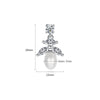 Women's Geometric Pearl Zircon And Shell Bead Earrings Electroplated Copper Fashion Jewelry